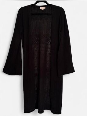 Knox Rose Black Knit Long Duster Cardigan
